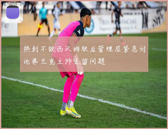 热刺不敌西汉姆联后管理层紧急讨论弗兰克主帅去留问题